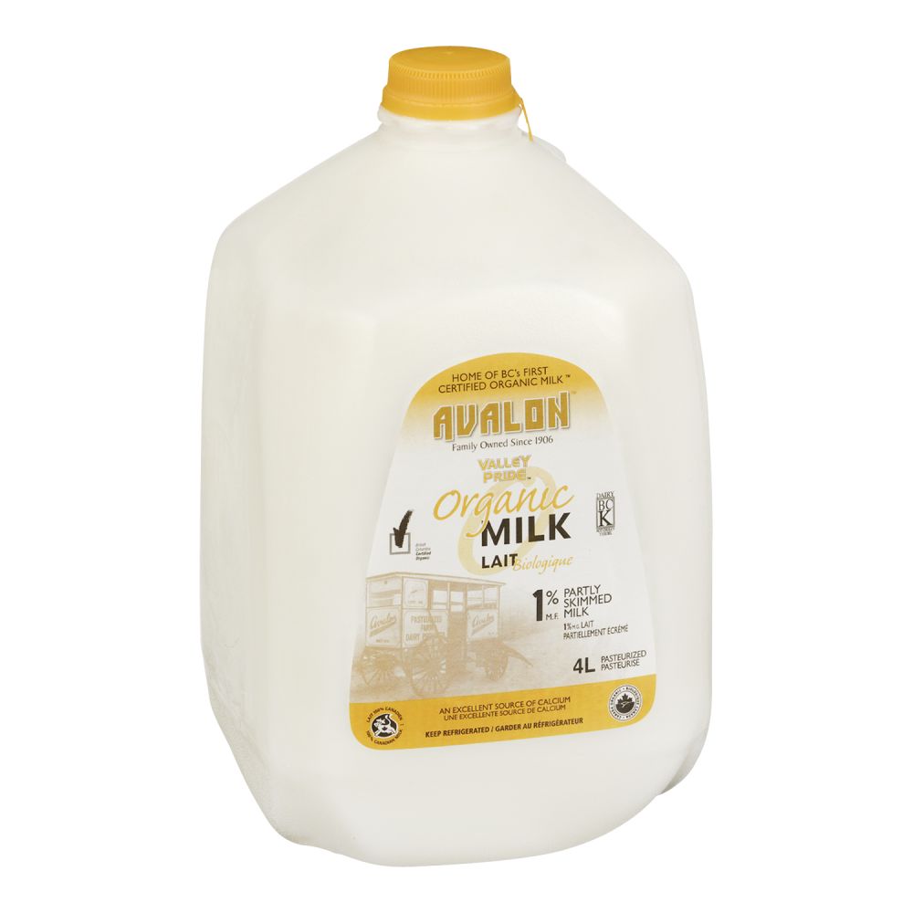 Valley Pride Organic Partly Skimmed Milk 1% M.F. 4L