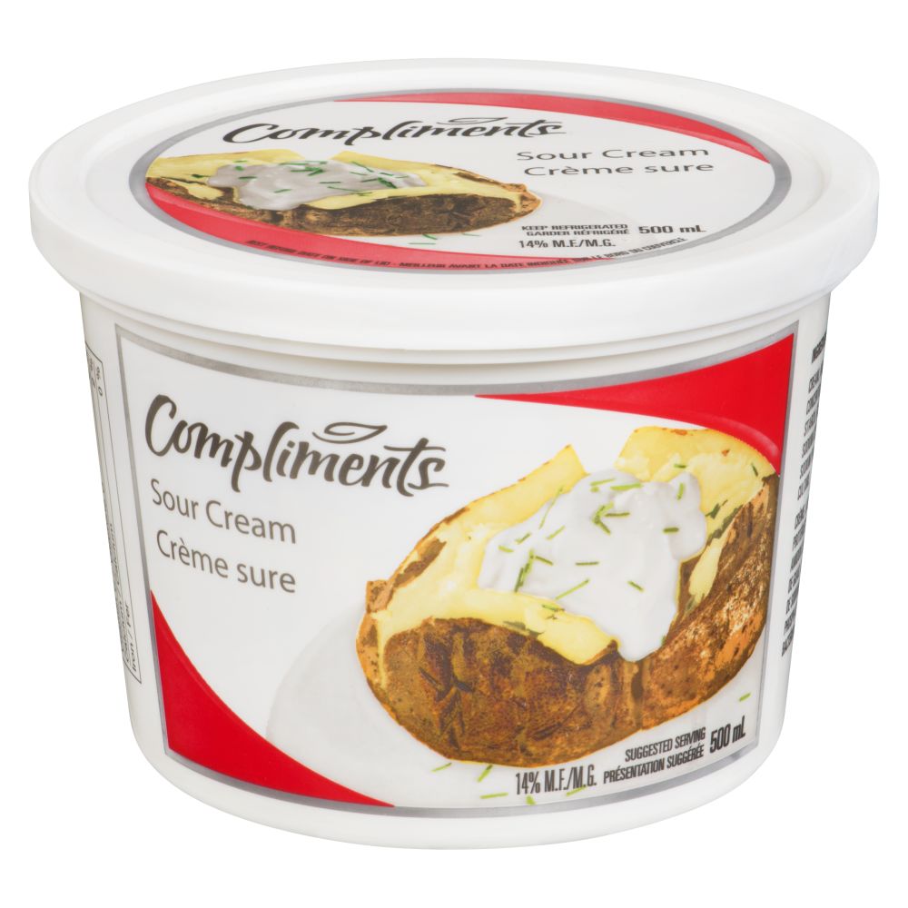 Compliments Sour Cream 14% M.F. 500ml