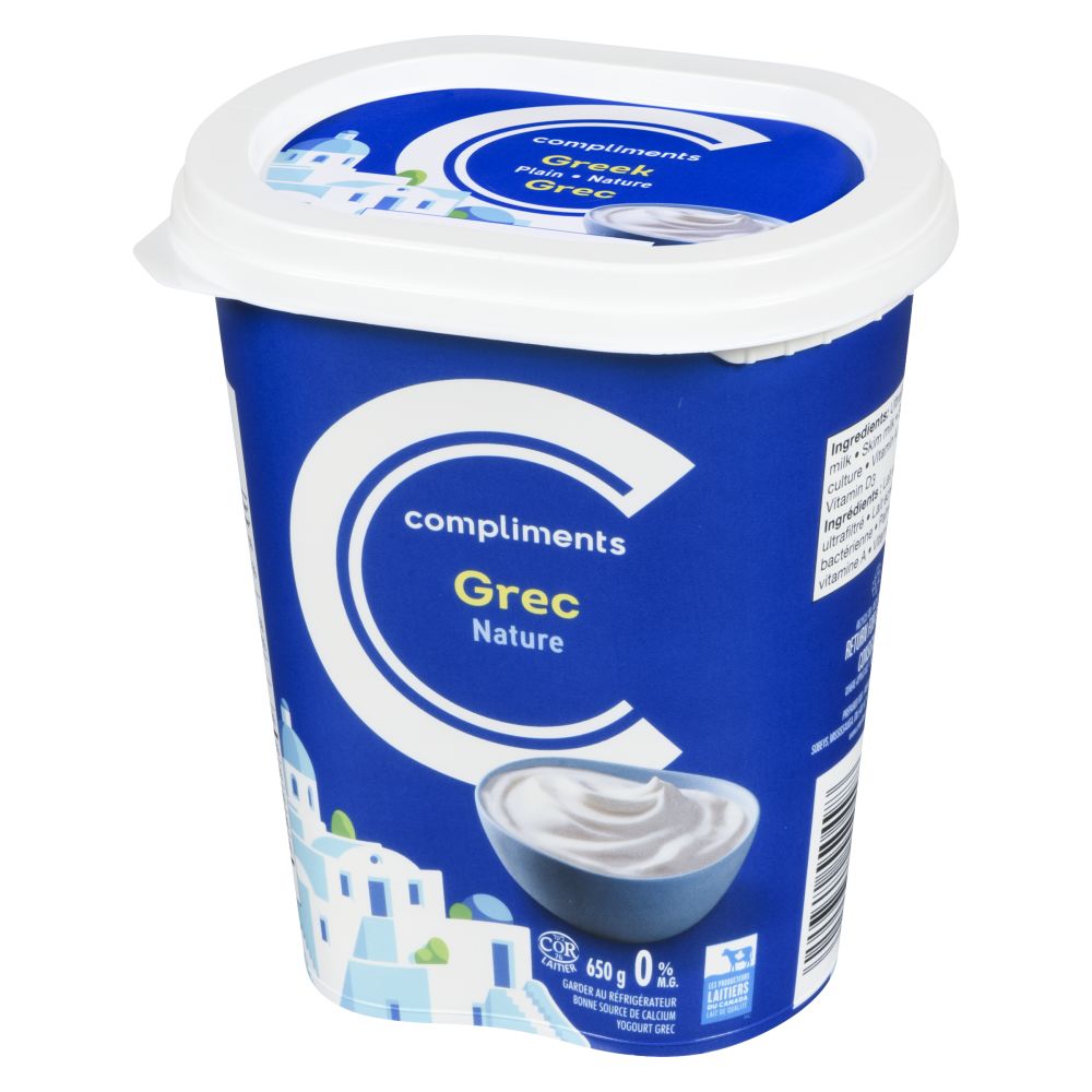 Compliments Yogourt grec nature 0% M.F. 650g