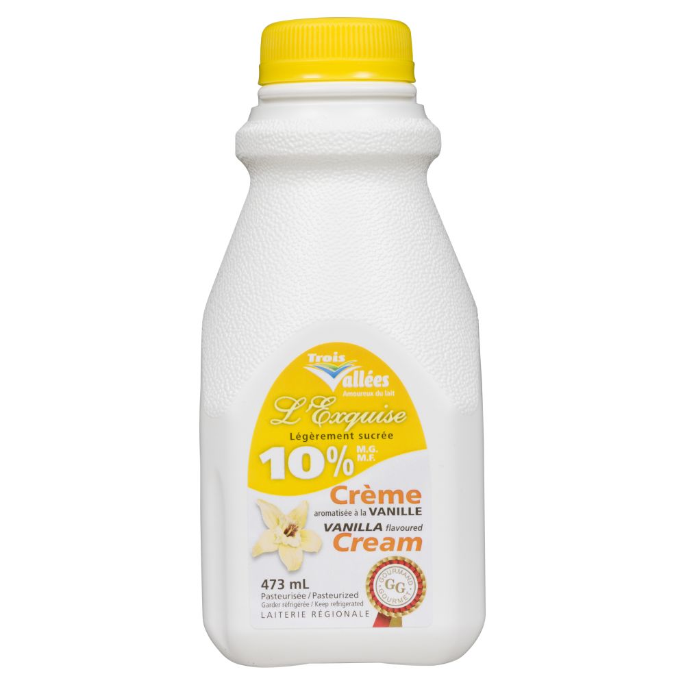 Trois Vallées Vanilla Flavoured Cream 10% M.F. 473ml