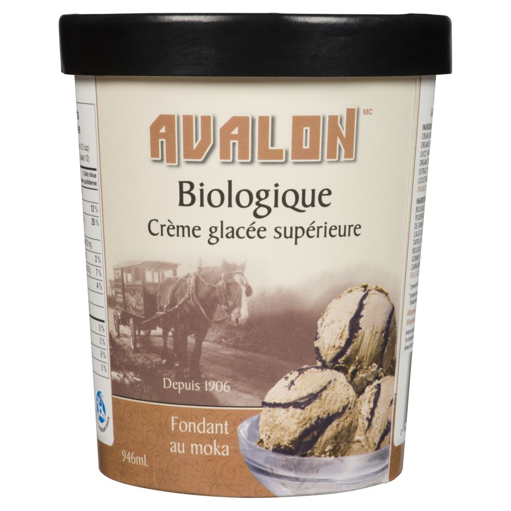 Avalon Crème glacée biologique fondant au moka 946ml