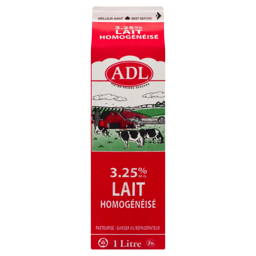 ADL Lait homogénéisé 3.25% M.G. 1L