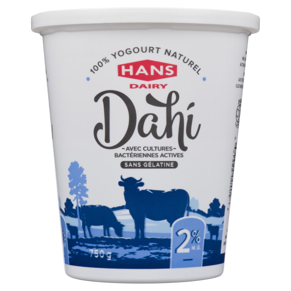 Hans Dairy Yogourt naturel 2% M.G. 750g