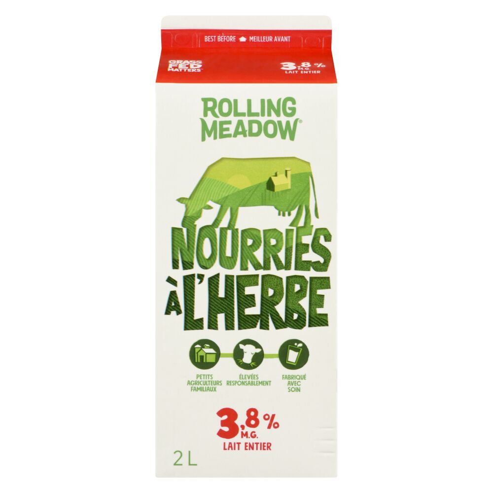 Rolling Meadow Lait entier nourries à l'herbe 3.8% M.G. 2L