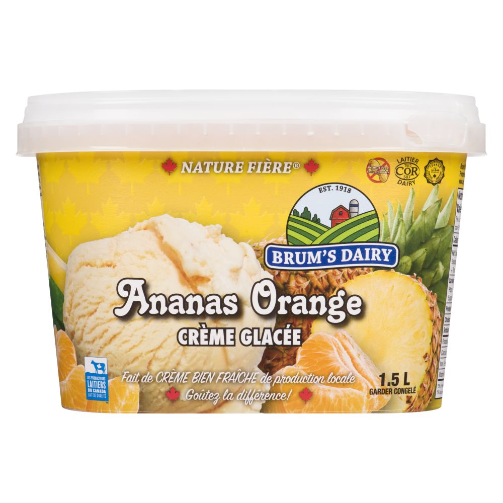 Brum's Dairy Crème glacée orange ananas 1.5L