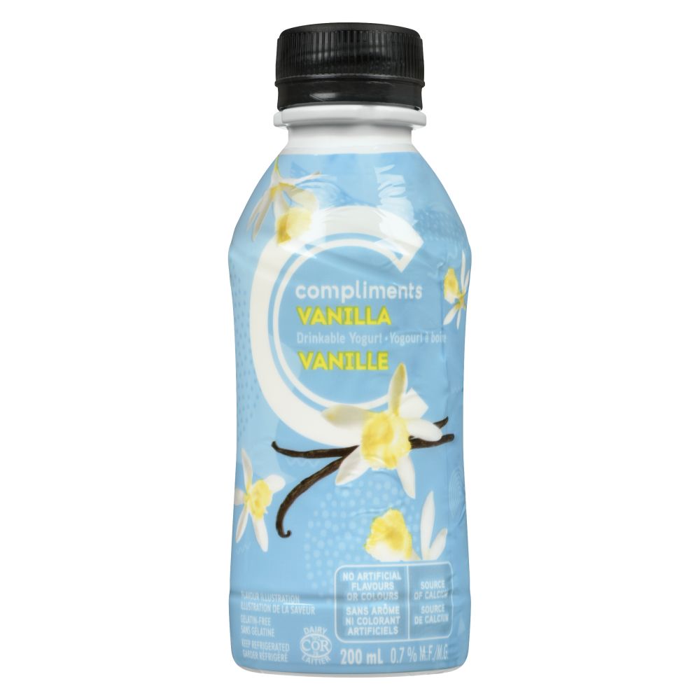 Compliments Vanilla Drinkable Yogurt 0.7% M.F. 200ml