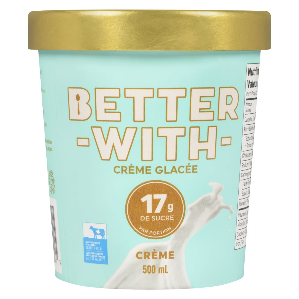 Betterwith Ice Cream Crème glacée crème 500ml