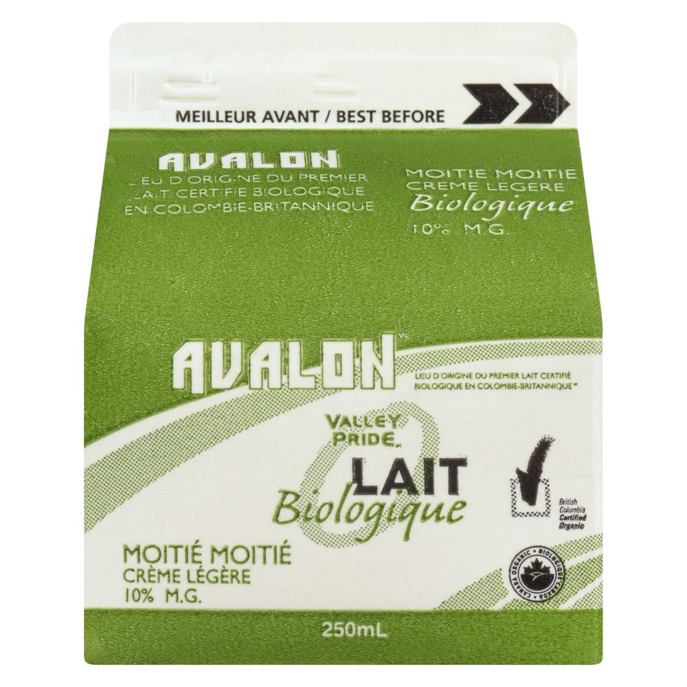 Valley Pride Crème moitié-moitié biologique 10% M.G. 250ml