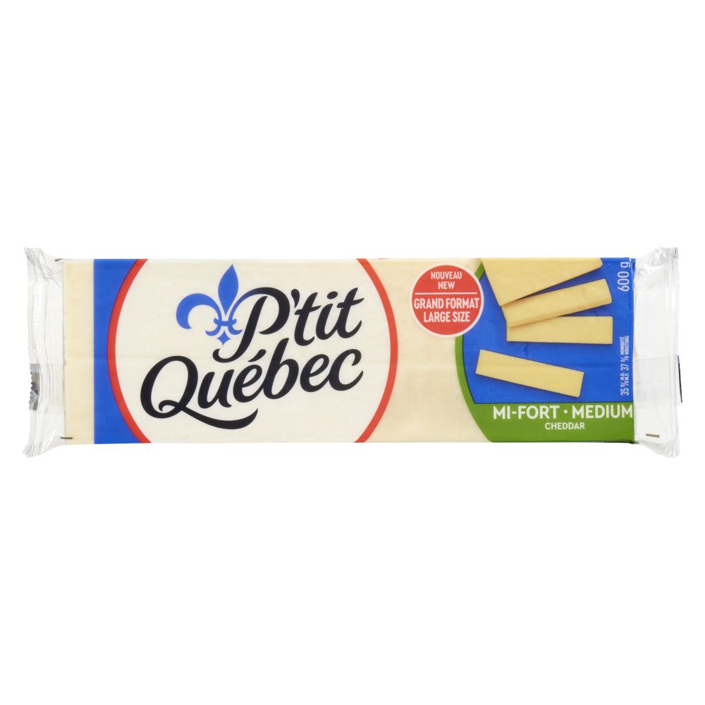 P'tit Québec Medium White Cheddar 600g