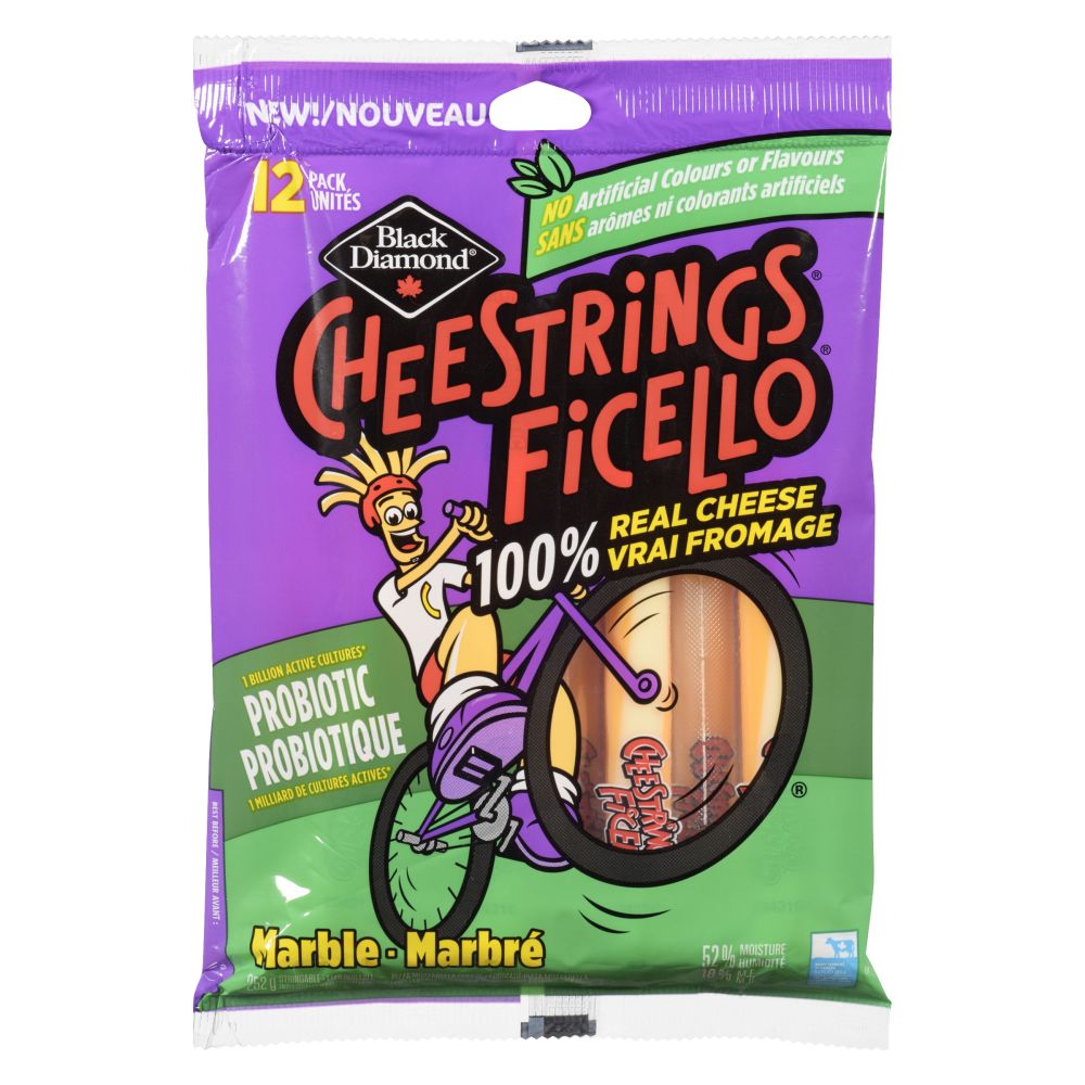 Cheestrings Probiotic Pizza Mozzarella Stingable Cheese 252g