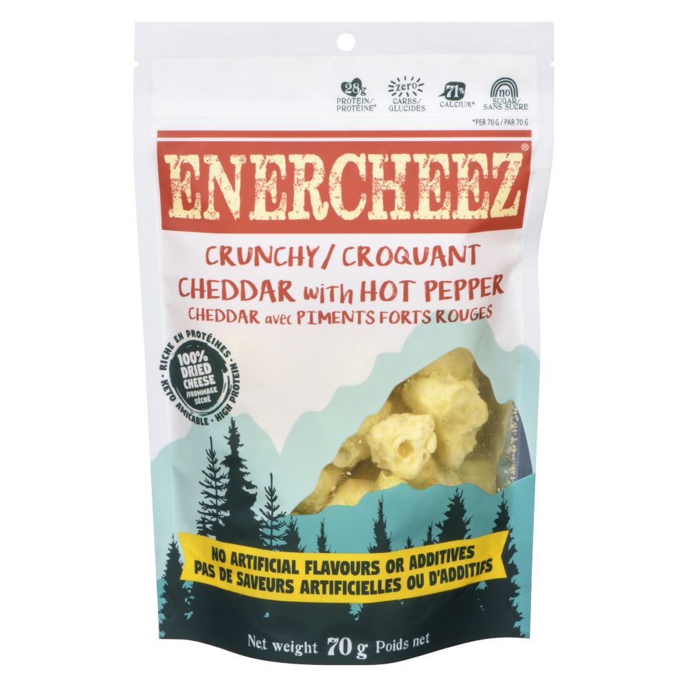 Enercheez Hot Peppers Cheddar 70g