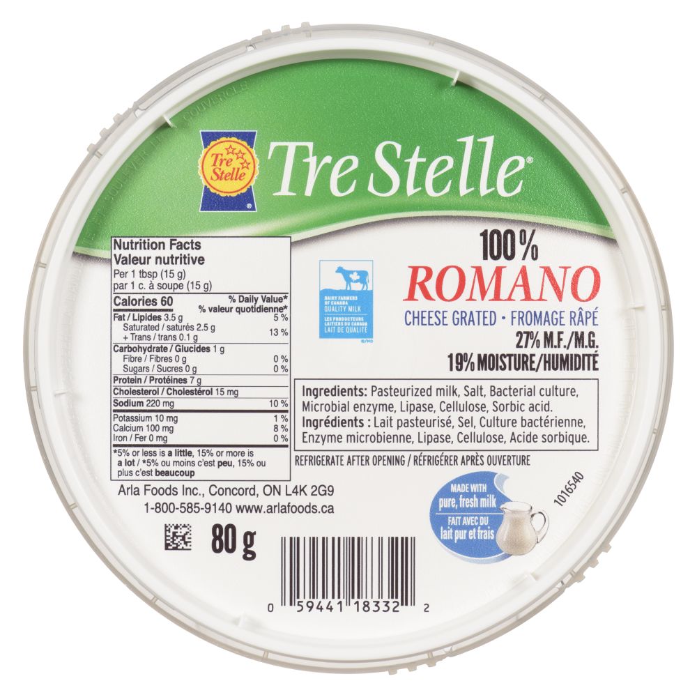 Tre Stelle Grated Romano 80g