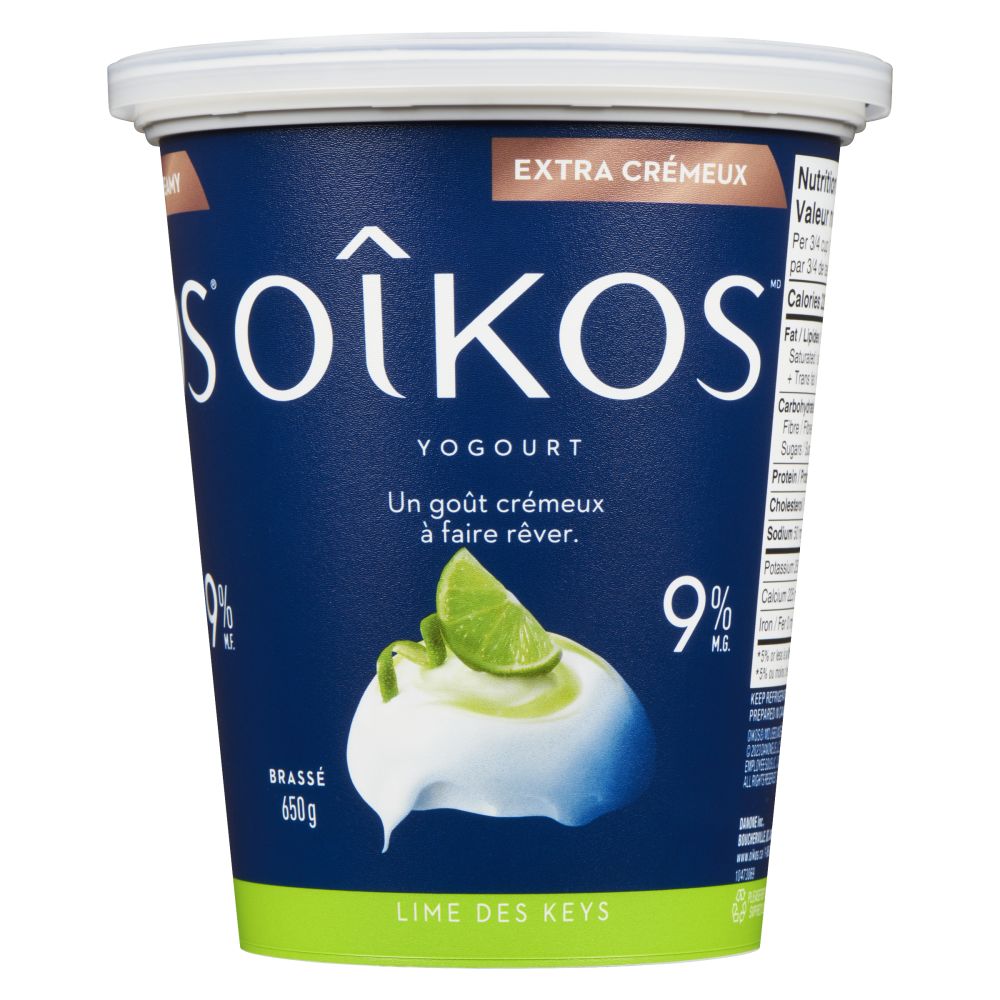 Oîkos Yogourt lime des keys 9% M.G. 650g