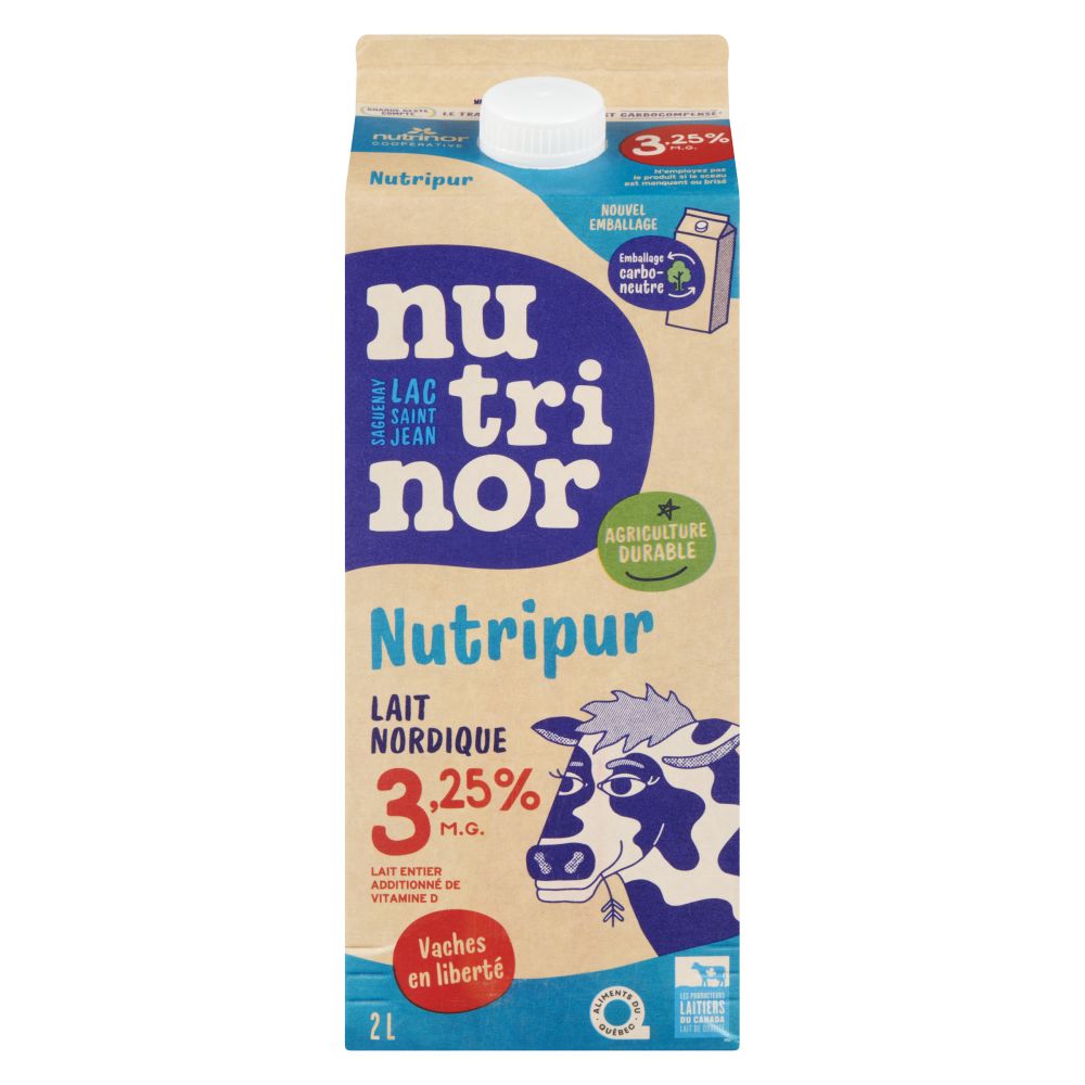 Nutrinor Lait nordique entier 3.25% M.G. 2L