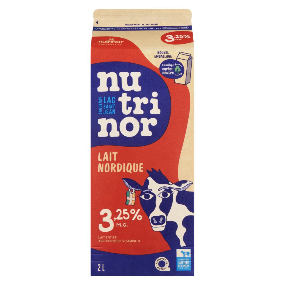 Nutrinor Lait nordique entier 3.25% M.G. 2L