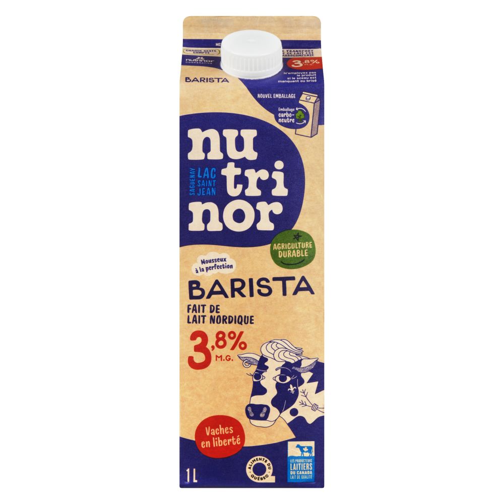 Nutrinor Lait nordique entier barista 3.8% M.G. 1L