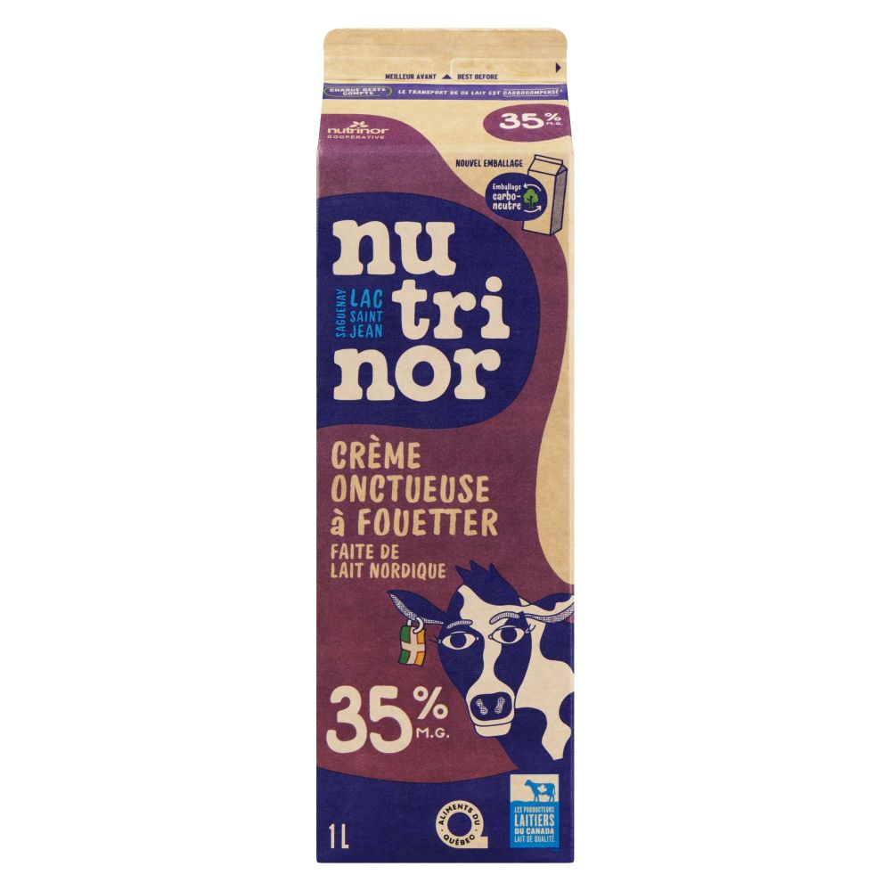 Nutrinor Crème onctueuse à fouetter nordique 35% M.G. 1L