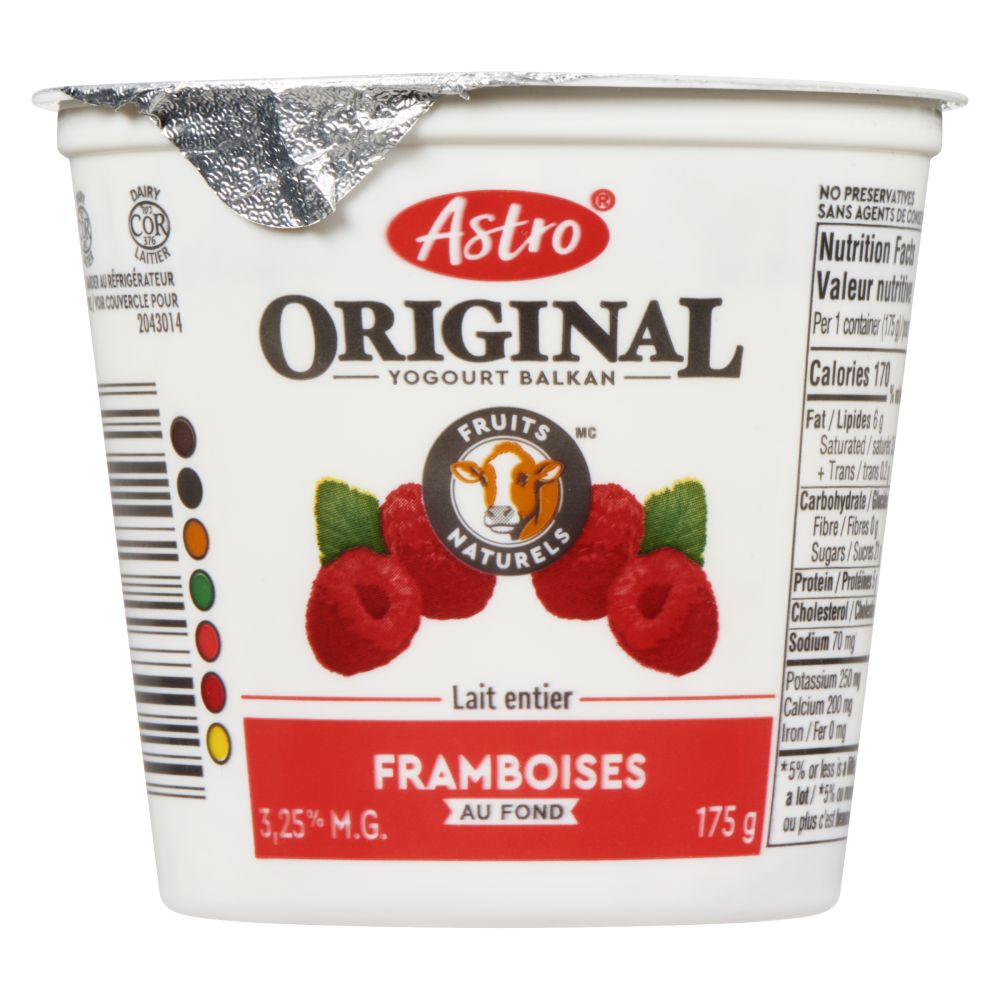 Astro Yogourt balkan framboises au fond 3.25% M.G. 175g