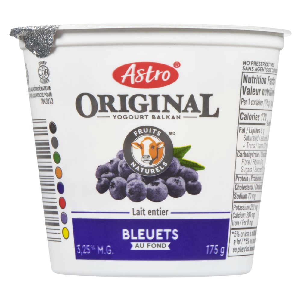 Astro Yogourt balkan bleuets au fond 3.25% M.G. 175g