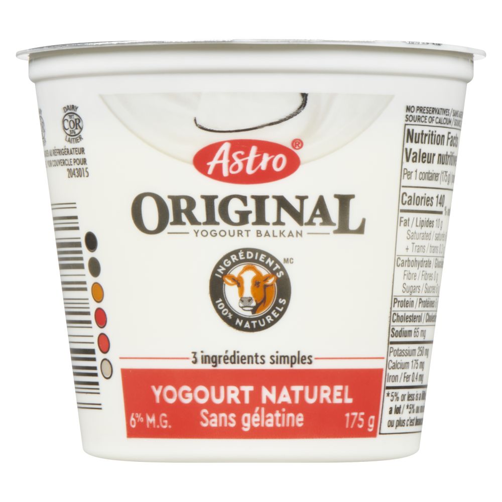 Astro Yogourt balkan naturel 6% M.G. 175g