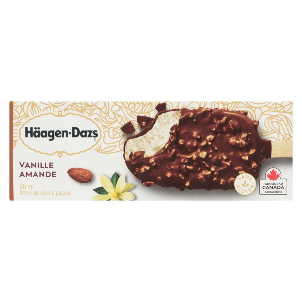 Häagen-Dazs Barre de crème glacée vanille amande 88ml