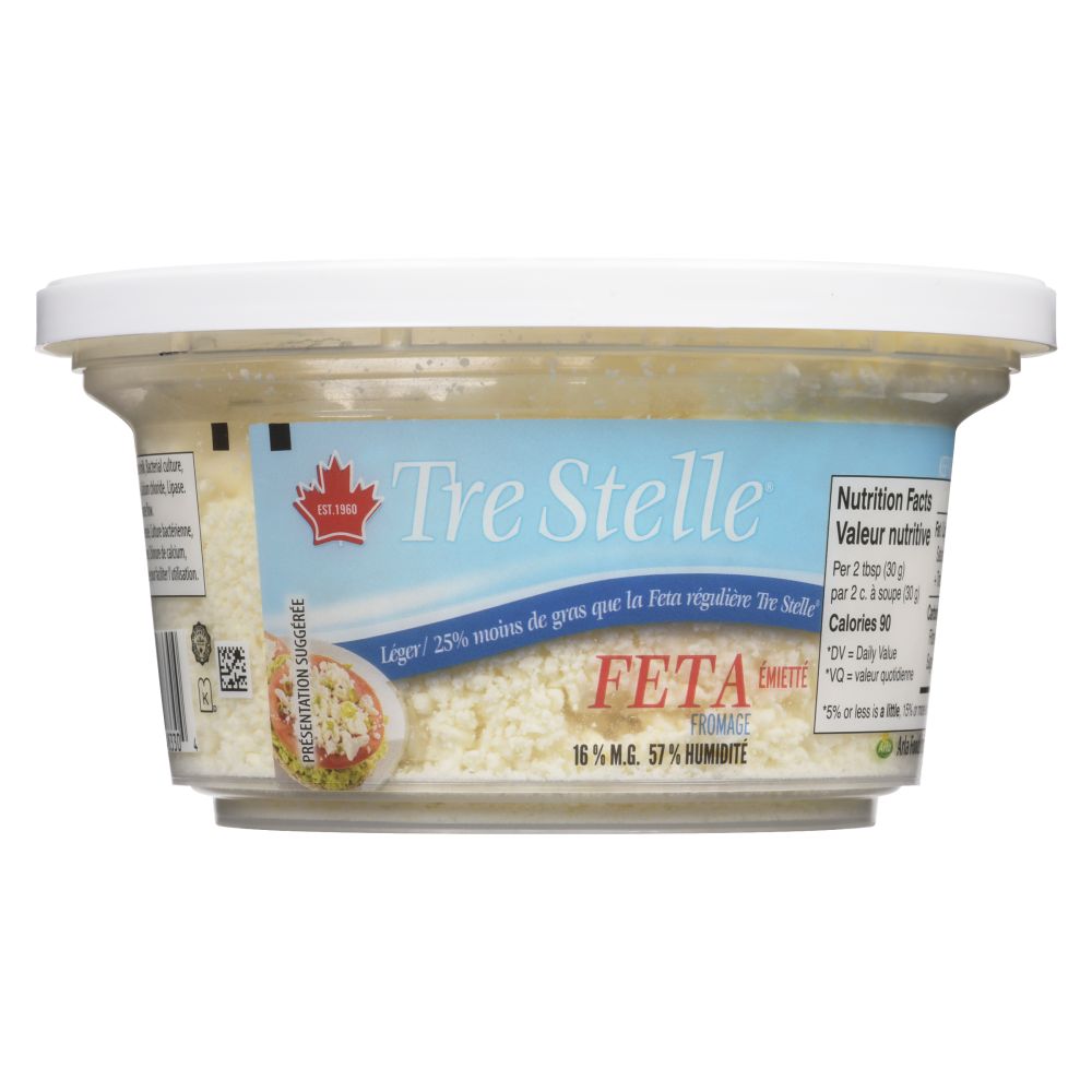 Tre Stelle Feta émietté léger 150g