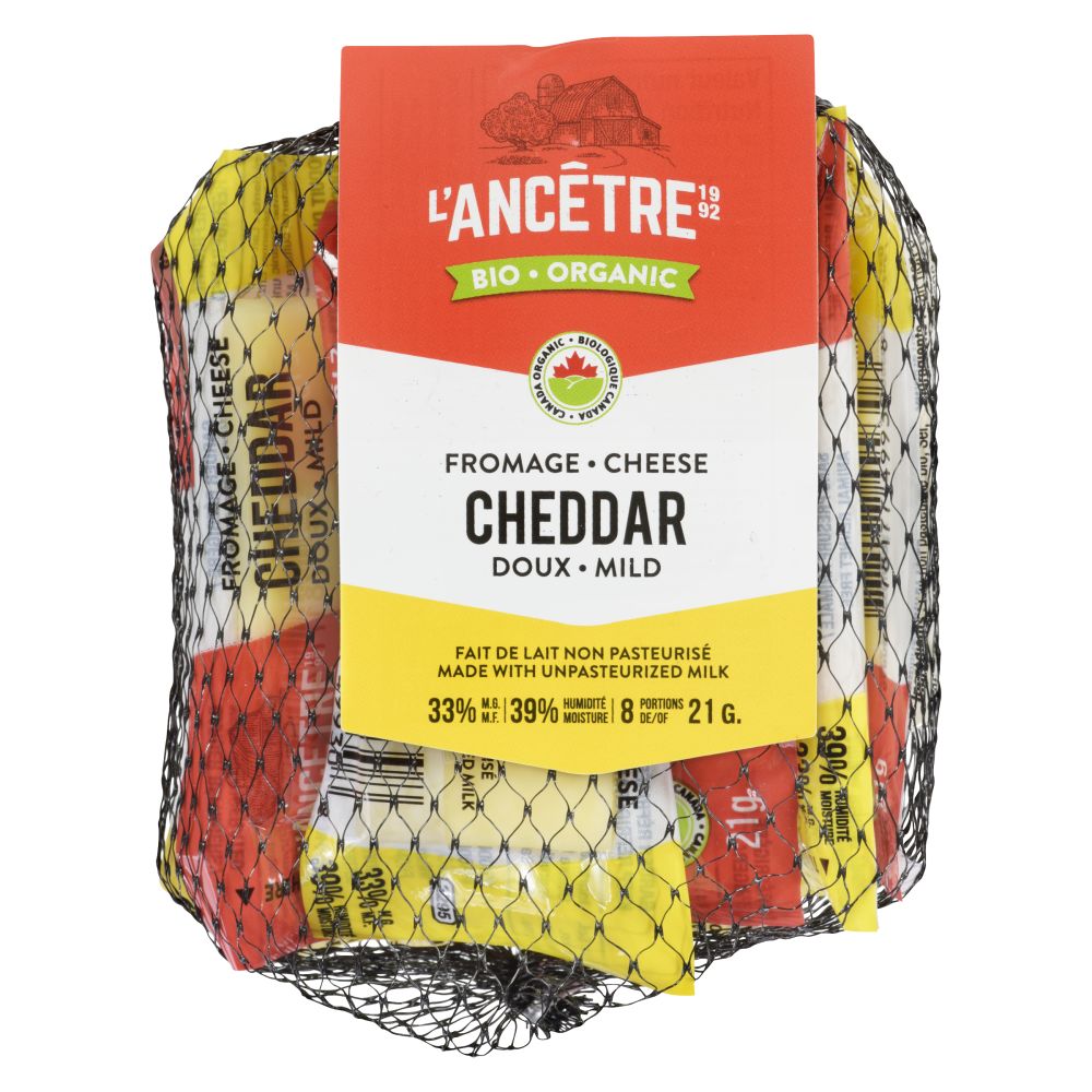 L'Ancêtre Organic Mild Cheddar 8x21g