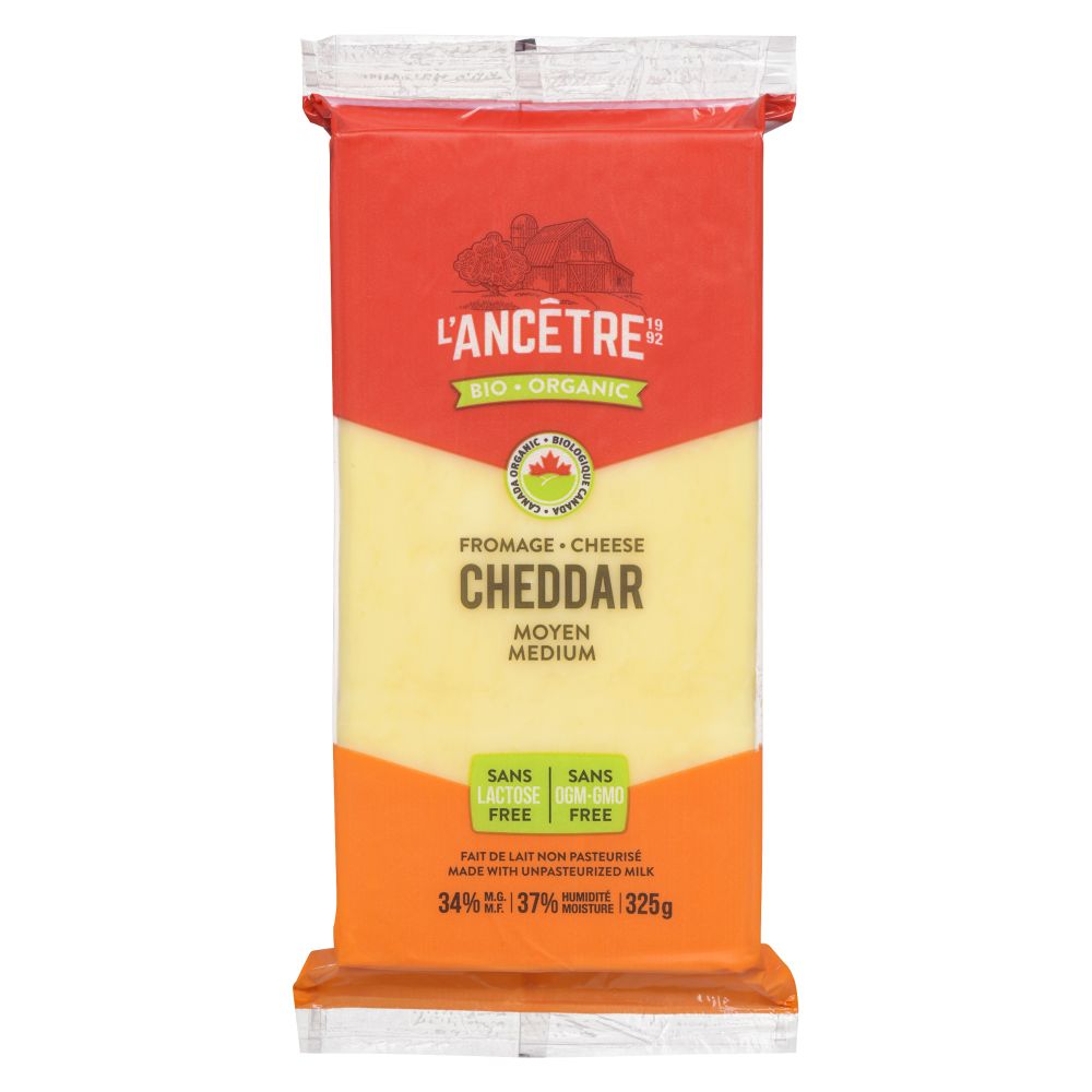 L'Ancêtre Organic Medium Cheddar 325g