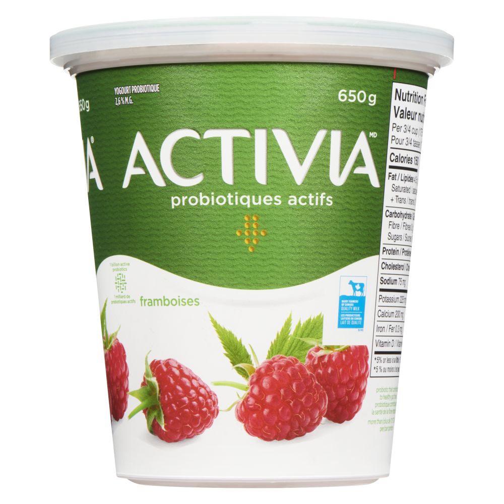 Activia Yogourt probiotique framboises 650g