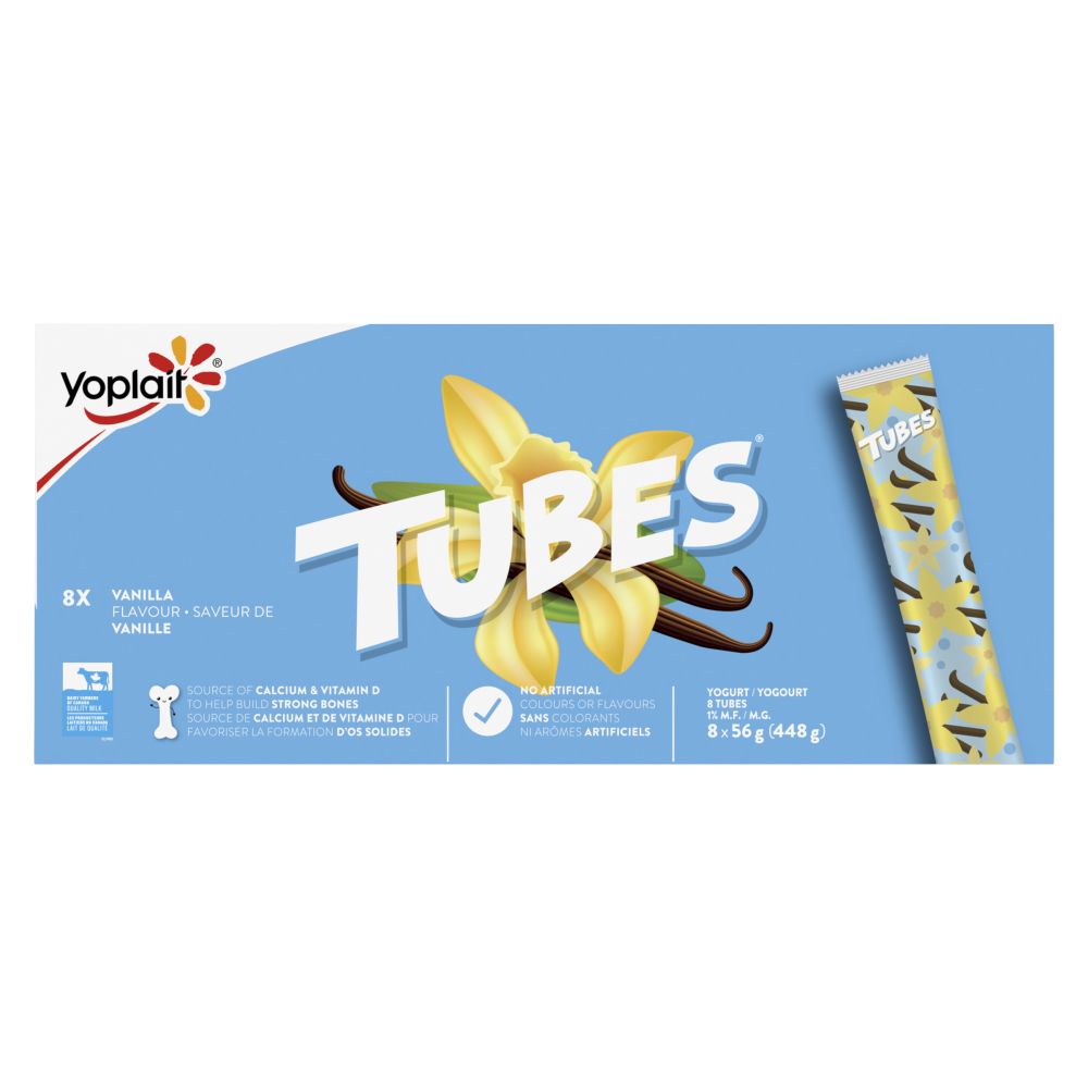 Tubes Vanilla Drinkable Yogurt 1% M.F. 8x56g