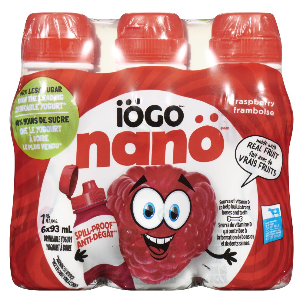 Iögo Raspberry Drinkable Yogurt 1% M.F. 6x93ml