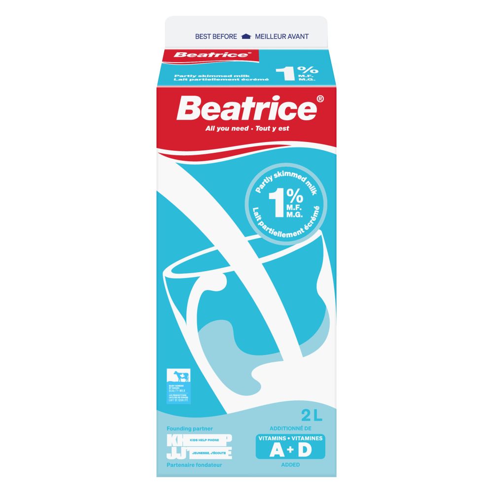 Beatrice Partly Skimmed Milk 1% M.F. 2L