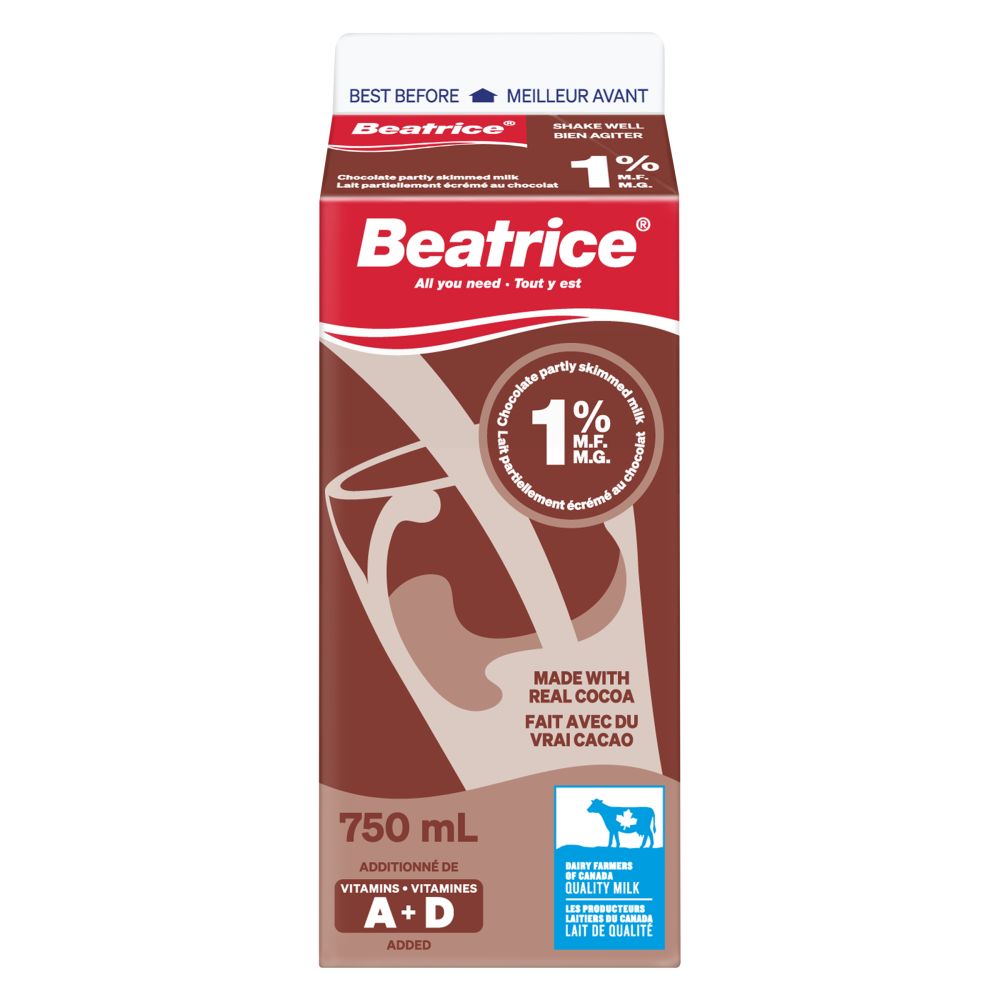 Beatrice Partly Skimmed Chocolate Milk 1% M.F. 750ml