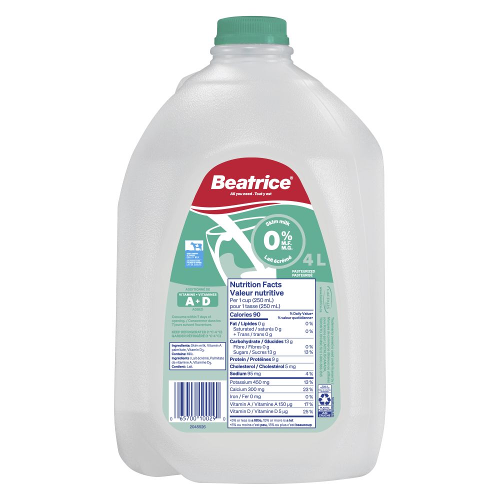 Beatrice Skim MIlk 0% M.F. 4L