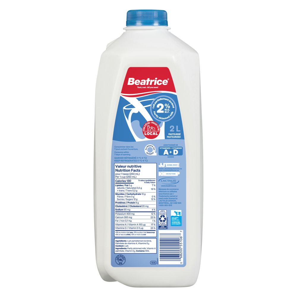 Beatrice Partly Skimmed Milk 2% M.F. 2L