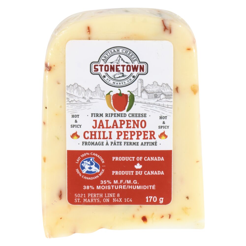 Stonetown Artisan Cheese Jalapeño Chili Pepper Firm Ripened Cheese RW / PV