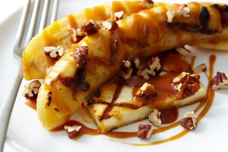 Bananes grillées au Paneer et au dulce de leche